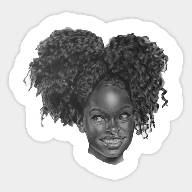 Curly Girl Sticker by Mod Art